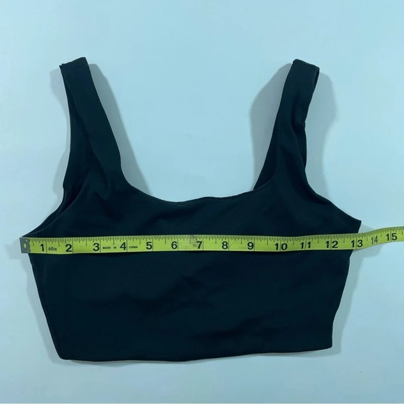 NWOT Madewell MWL Flex Square Neck Sports Bra Black ND875 - Picture 7 of 8